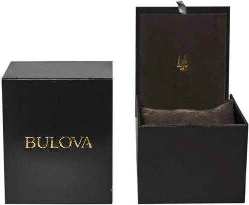 Miniatura 2 de Bulova 98P196 - Reloj de vestir casual para mujer de dos tonos de acero inoxidable con esfera negra