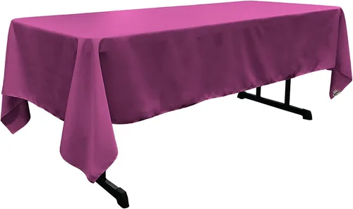 Miniatura 170 de LA Linen Mantel rectangular lavable de popelín de poliéster, resistente a las manchas y a las arrugas, cubierta de mesa 60x84, mantel de tela