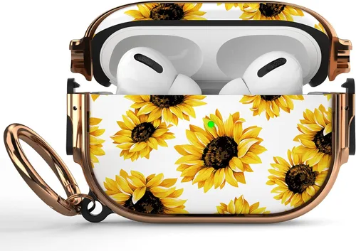 Miniatura 36 de Maxjoy Funda para AirPods 3 con cerradura, bonita funda protectora rígida para AirPod 3 de tercera generación para mujeres y hombres con llavero
