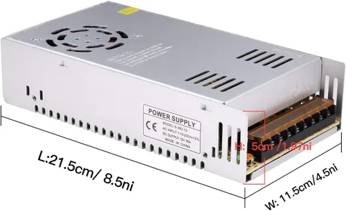 Miniatura 10 de Fuente de alimentación de 10 A, 120 W, 12 V CC, convertidor universal regulado conmutado de CA de 110 V/220 V a CC, (SMPS) adaptador de controlador