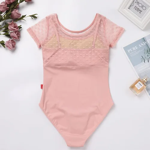 Miniatura 17 de AFAVOM Leotardos de ballet para mujeres adultas con estampado de flores de mariposa sin espalda, leotardos de gimnasia con brasier y prácticas