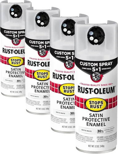 Miniatura 56 de Rust-Oleum 376855 - Pintura en aerosol antióxido personalizada 5 en 1, 12 onzas, color negro mate, (paquete de 1)