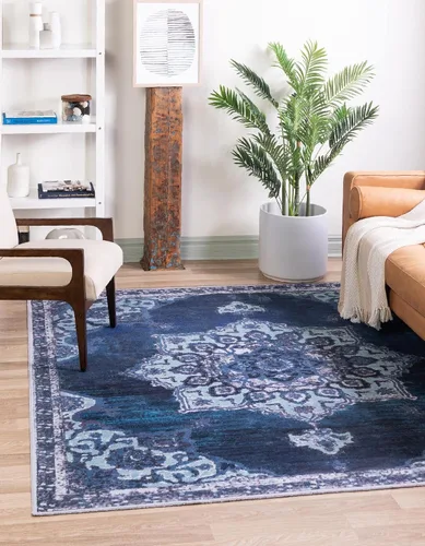 Miniatura 34 de Unique Loom Renaissance Collection - Alfombra rectangular de 2 x 3 pies 1 pulgada, color azul y verde