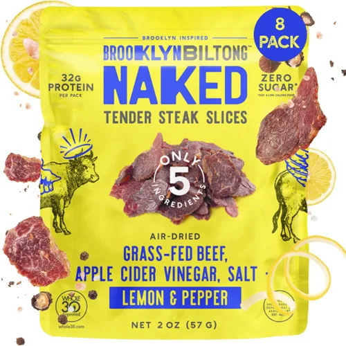 Miniatura 19 de Brooklyn Biltong Regalo de carne seca de res para hombres (Paquete de caja de regalo Biltong de 7) – Carne de res saludable alimentada con pasto