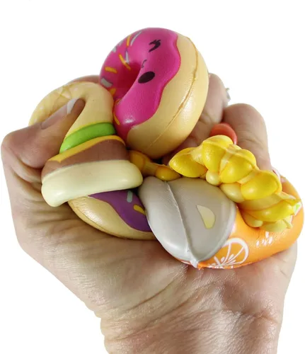 Miniatura 3 de Curious Minds Busy Bags 24 lindos juguetes esponjosos de micro alimentos de elevación lenta - Mini recuerdos de fiesta de espuma viscoelástica