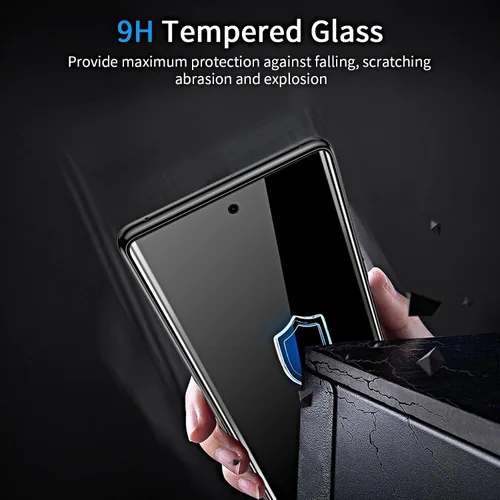 Miniatura 4 de Paquete de 2 + 2 protectores de pantalla de privacidad para Google Pixel 8, antiespía, película de vidrio templado 9H curvada 3D, resistente a