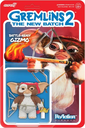 Miniatura 7 de Super7 Figuras de Reacción de Gremlins - Gizmo (Tarjeta de Personaje Listo para la Batalla) Figura de Acción