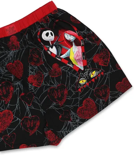 Miniatura 3 de Nightmare Before Christmas Jack and Sally - Calzoncillos tipo bóxer para hombre Negro