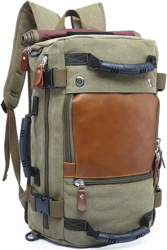KAKA - Mochila duradera resistente al desgaste, mochila de viaje con bolsa de viaje