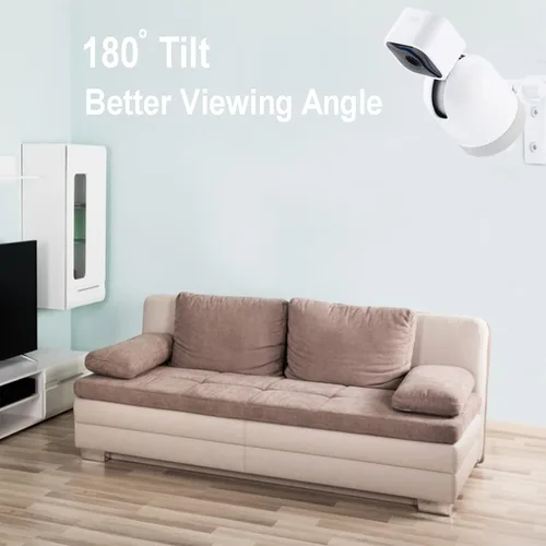 Miniatura 2 de LEFXMOPHY Soporte de pared compatible con Blink Mini Pan-Tilt Mount para kit de montaje de techo ajustable de 180 grados (1 unidad, blanco)