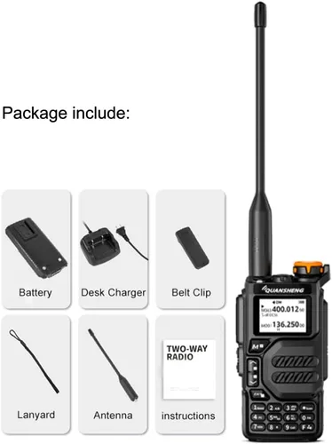 Miniatura 3 de UV-K5 Radio de doble banda de salida de 5 vatios Radio portátil de dos vías con alerta meteorológica NOAA Walkie Talki FM (1 unidad)