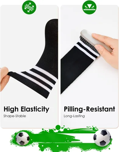 Miniatura 3 de Century Star Calcetines de fútbol para niñas y niños, calcetines de béisbol para jóvenes, calcetines de sóftbol para niños, calcetines deportivos