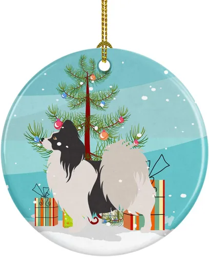 Miniatura 62 de Caroline's Treasures American Toy Fox Terrier - Adorno de cerámica de Navidad para colgar en el árbol de Navidad, decoración para el hogar, Navidad