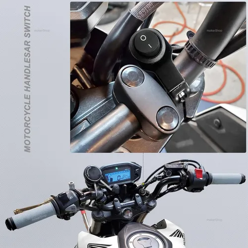 Miniatura 3 de Interruptor de Manillar de Motocicleta Interruptor de Luz ATV Interruptor de Palanca de Aleación de Aluminio Impermeable para Luz de Motocicleta Luz