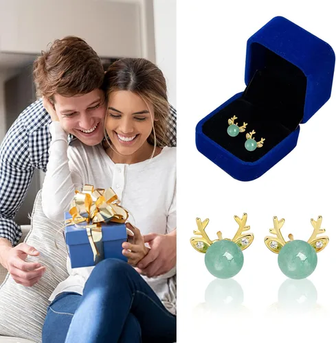 Miniatura 62 de Jade Earrings Studs,Green Jade Earrings for Women,925 Sterling Silver Earrings Studs for Sensitive Ears,Handmade Jade Earrings for Birthday