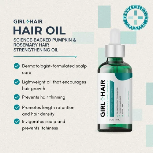 Miniatura 3 de GIRL+HAIR Juego de cuidado del cuero cabelludo ACV enjuague capilar + aceite para el cuero cabelludo y el cabello Vinagre de sidra de manzana