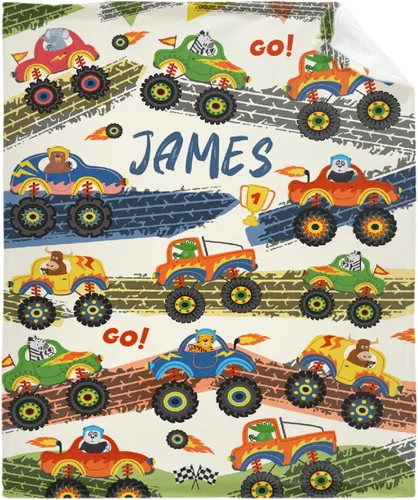 Miniatura 17 de Manta de bebé con texto en inglés «Just A Boy Who Loves Trucks» para niños y niñas, manta súper suave para envolver al recién nacido, acogedora