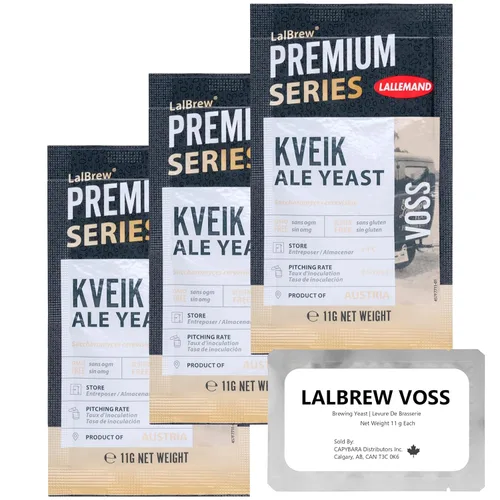 Miniatura 5 de LalBrew VOSS Kveik Brewing Levadura (paquete de 2) - Levadura Kveik Ale - Hacer cerveza en casa - 0.39 oz Sachets - Saccharomyces cerevisiae