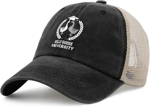 Miniatura 2 de Sombrero de ganso divertido sombrero de ganso tonto en el sombrero de camionero suelto mujeres gorra de malla vintage para verano