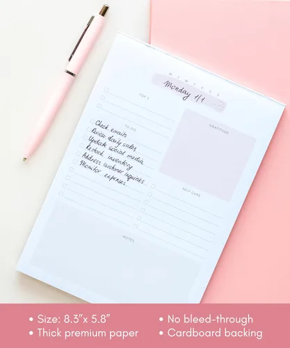 Miniatura 6 de Lamare Bloc de notas de lista de tareas diarias: planificador diario sin fecha, planificador de trabajo y bloc de notas de cosas que hacer