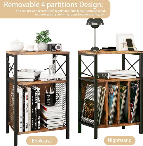 Miniatura 3 de Soporte para tocadiscos de 3 niveles, tocadiscos de almacenamiento de discos de vinilo para discos de vinilo, mesa de tocadiscos con capacidad