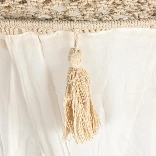 Miniatura 4 de Toldo Macramé de Algodón Blanco con Borlas