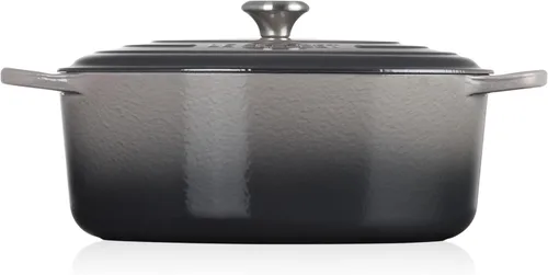Miniatura 4 de Le Creuset Horno holandés ovalado de hierro fundido esmaltado, 9.5 cuartos de galón, Ostión Ostra
