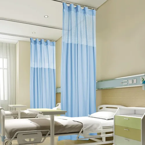 Miniatura 19 de Fcosie Cortinas divisoras de habitación de hospital con ganchos planos para cubículo, pantalla de privacidad para hospital, clínica médica
