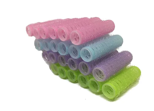 Paquete de 24 mini rizadores de pelo pequeños con agarre automático, rodillos ventilados Pro Salon Peluquería