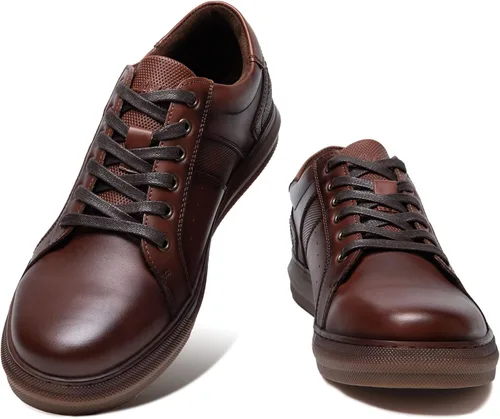 Miniatura 9 de Zapatos deportivos Oxford casuales para hombre, zapatos Oxford de cuero elegantes para caminar, para comodidad diaria, trabajo y ocio