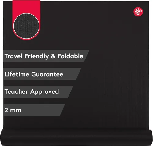 Miniatura 4 de Manduka PRO - Esterilla de yoga de viaje - 2mm Plegable y apta para viajes Durabilidad de por vida Aprobada por profesores Construcción