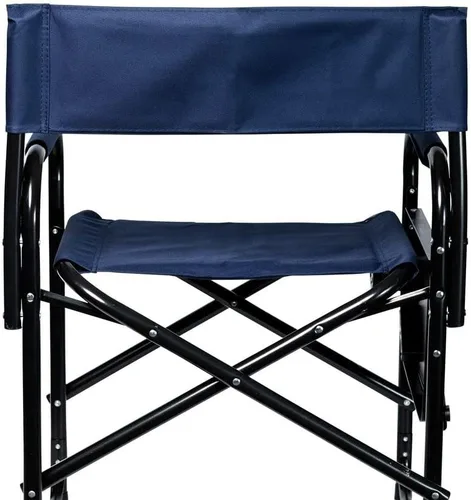 Miniatura 7 de Dura-Tech Silla plegable de directores con mesa, color azul marino, cómoda y duradera, capacidad de peso de 250 libras, mesa auxiliar plegable