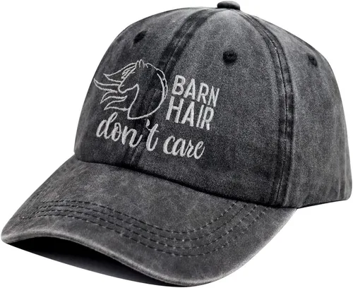 Miniatura 12 de Barn Hair Don't Care, gorra de béisbol bordada ajustable de algodón, regalos para amantes de los caballos para mujeres y hombres