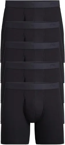 MeUndies Calzoncillos tipo bóxer de algodón elástico para hombre con bragueta - Ropa interior para hombre - Paquete de 5 - Tela exclusiva de Tienda