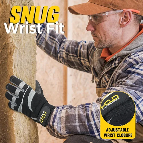 Miniatura 33 de HANDLANDY Guantes de trabajo aislados, guantes térmicos de invierno impermeables para hombres y mujeres