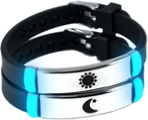 Miniatura 8 de 2/PCS SET Luminous King Queen Crown Couple Bracelet, Fashionable Silicone Bracelet, Cute and Simple Alloy Design, Daily and Gift Occasions