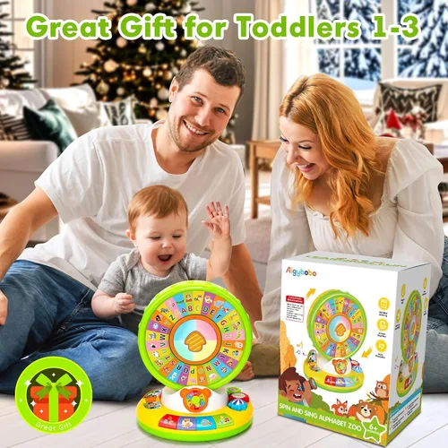 Miniatura 2 de Juguete para niños y niñas de 1, 2 y 3 años, juguetes musicales de aprendizaje para bebés que giran y cantan el alfabeto para niños pequeños
