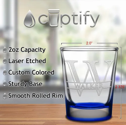 Miniatura 2 de Juego de 2 vasos de chupito personalizados para hombre, fondo azul, 2 onzas, grabados, regalo personalizado para cumpleaños, bodas, día del padre