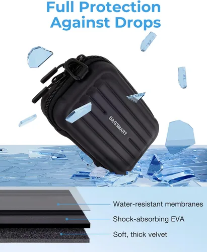 Miniatura 3 de BAGSMART Funda para cámara digital, protectora e impermeable para cámara pequeña con correa para el hombro, bolsa ligera para cámara Canon PowerShot