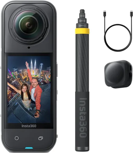 Miniatura 12 de Insta360 X5 Paquete Esencial - Cámara de acción 8K 360° impermeable, líder en poca luz, efecto de palo de selfie invisible, lente resistente