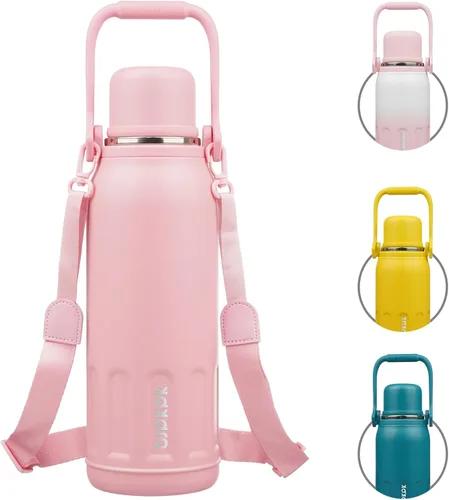Miniatura 32 de BJPKPK - Botellas de agua termoaisladas de 27 onzas con tapa y asa de transporte, botellas de agua de acero inoxidable libres de BPA para la Verde