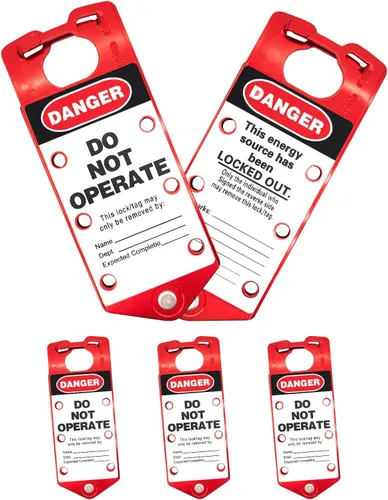 Miniatura 9 de Bloqueo de etiquetado cerrojo 10 Pack 8 agujero diseño ignífugo flor seguridad doble cabeza hebilla de aluminio bloqueo Silver