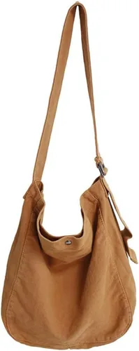 Bolso bandolera grande de lona para mujer, bolso de mano de moda, bolso de viaje vintage, bolso cruzado
