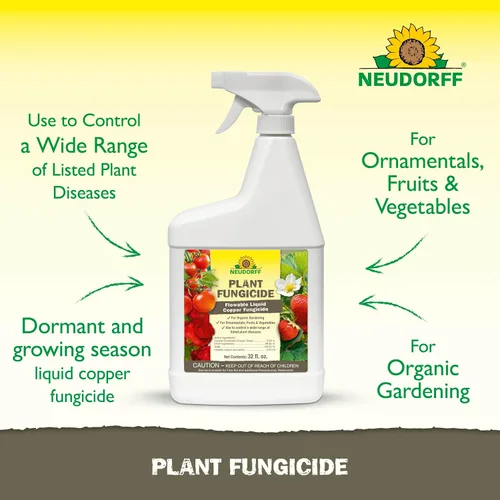 Miniatura 2 de Neudorff Spray fungicida para plantas, fungicida de jabón de cobre para rosas, frutas y verduras para controlar el moho polvoriento y otras