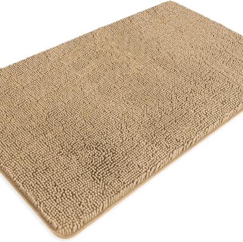 Miniatura 641 de Alfombra de baño pequeña de 12 x 18 pulgadas, lavable y absorbente, antideslizante, alfombra de baño de felpilla gruesa y suave para baño, ducha