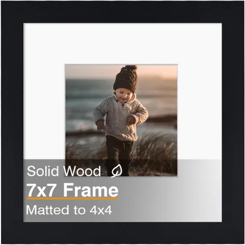 Miniatura 118 de KINLINK 3.5x5 Picture Frame, Ash Black Solid Wood Frame with Plexiglass for Table Top and Wall Mounting, Photo Frame for Horizontal or Vertical
