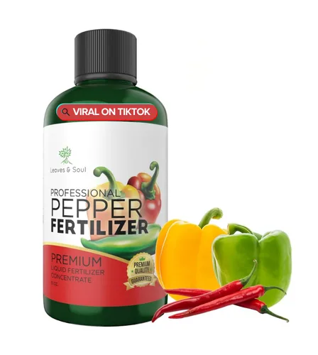 Fertilizante de pimienta profesional líquido 5-1-5 concentrado de 8 onzas, alimento vegetal premium para plantas de pimienta, fertilizante líquido