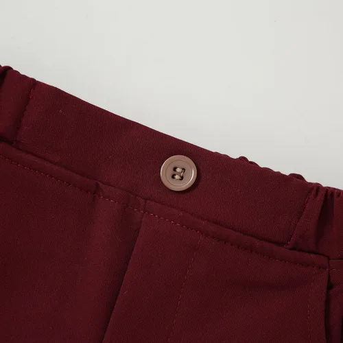 Miniatura 7 de DISAUR - Conjunto de ropa para bebé niño pequeño, 4 piezas de vestido de caballero + chaleco + pantalones + corbatín de algodón