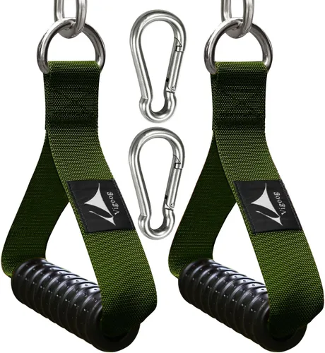 Miniatura 15 de Heavy Duty Gym Exercise Handles Attachment for Cable Machine,Resistance Band,Pulley System Home Fitness Workout Equipment, with Elastic Rubber Grip