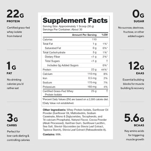 Miniatura 2 de Polvo de Proteína Aislada de Suero LEGION Whey+ de Vacas Alimentadas con Pasto - Polvo de Proteína Aislada de Suero de Bajo Calorías, Sin